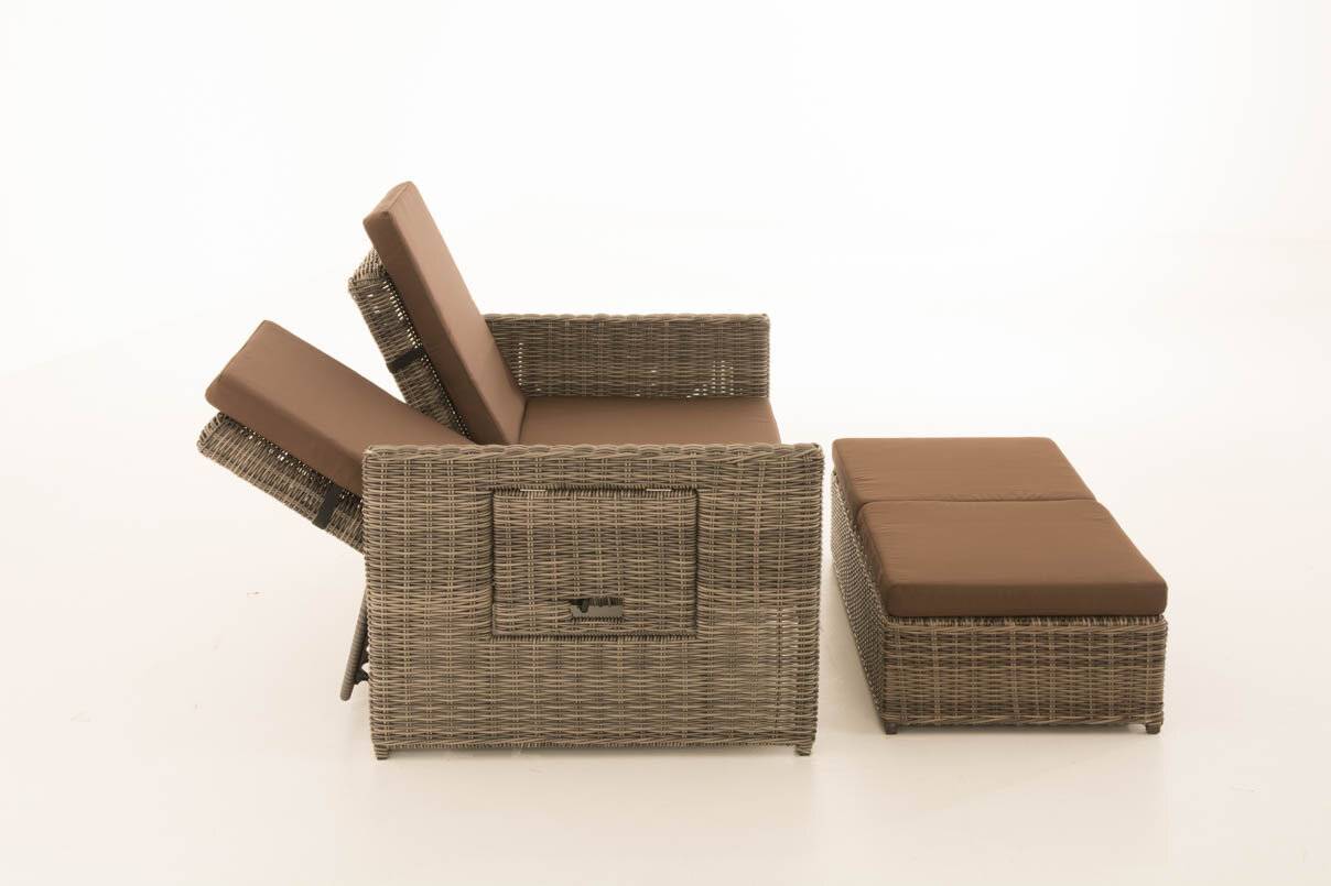 Sofa Ancona Terrabraun 5mm grau-meliert