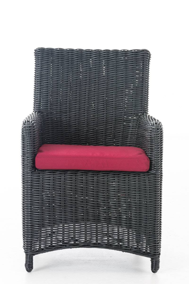 Stuhl Fontana / Sankt Marlo Rubinrot 5mm schwarz