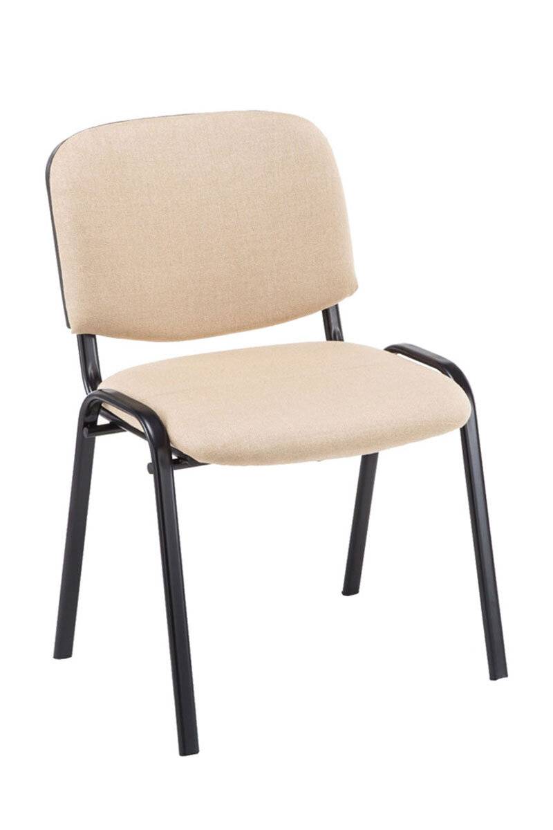 4er Set Besucherstuhl Ken Stoff creme