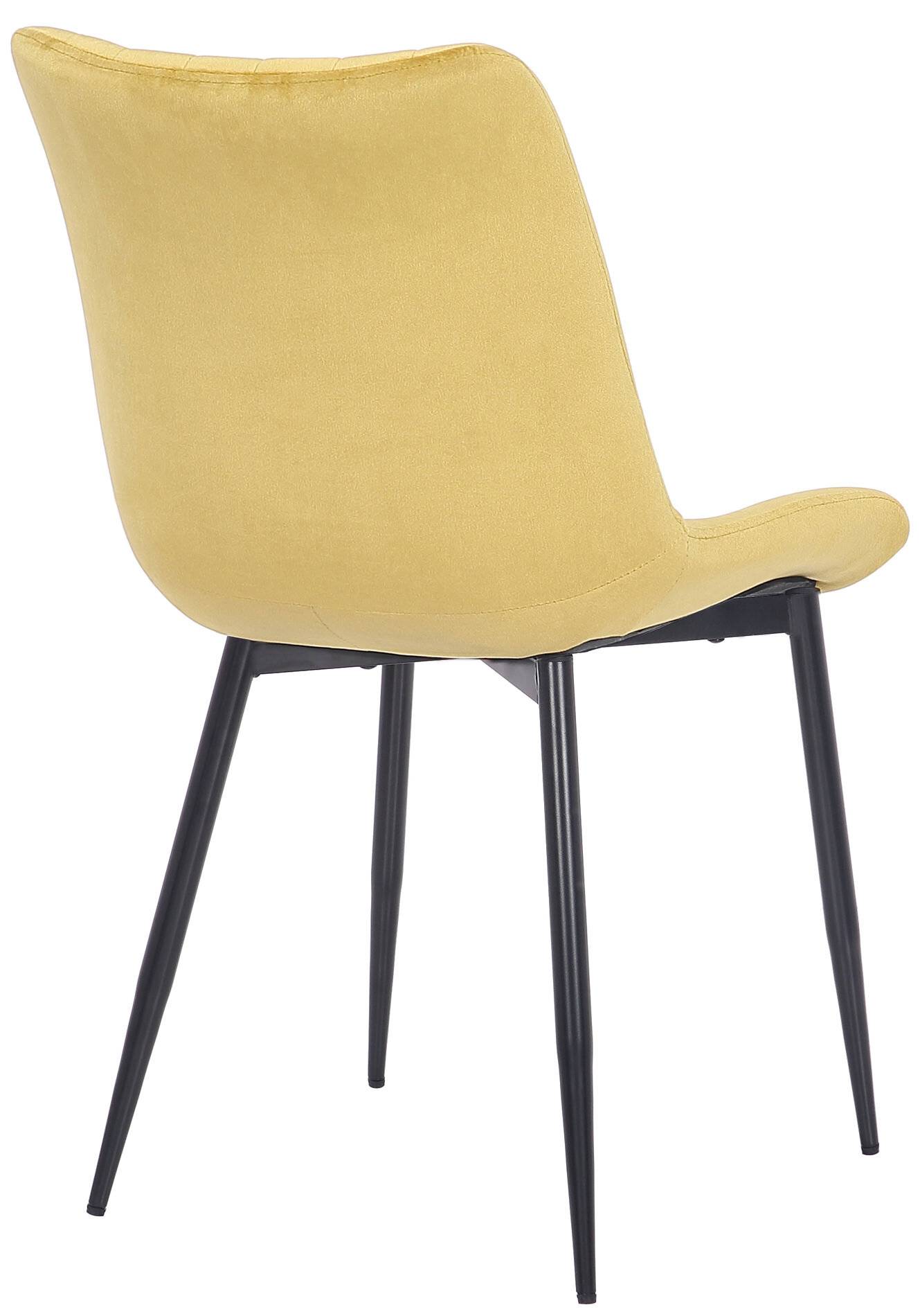2er Set Stühle Rahden Samt gelb