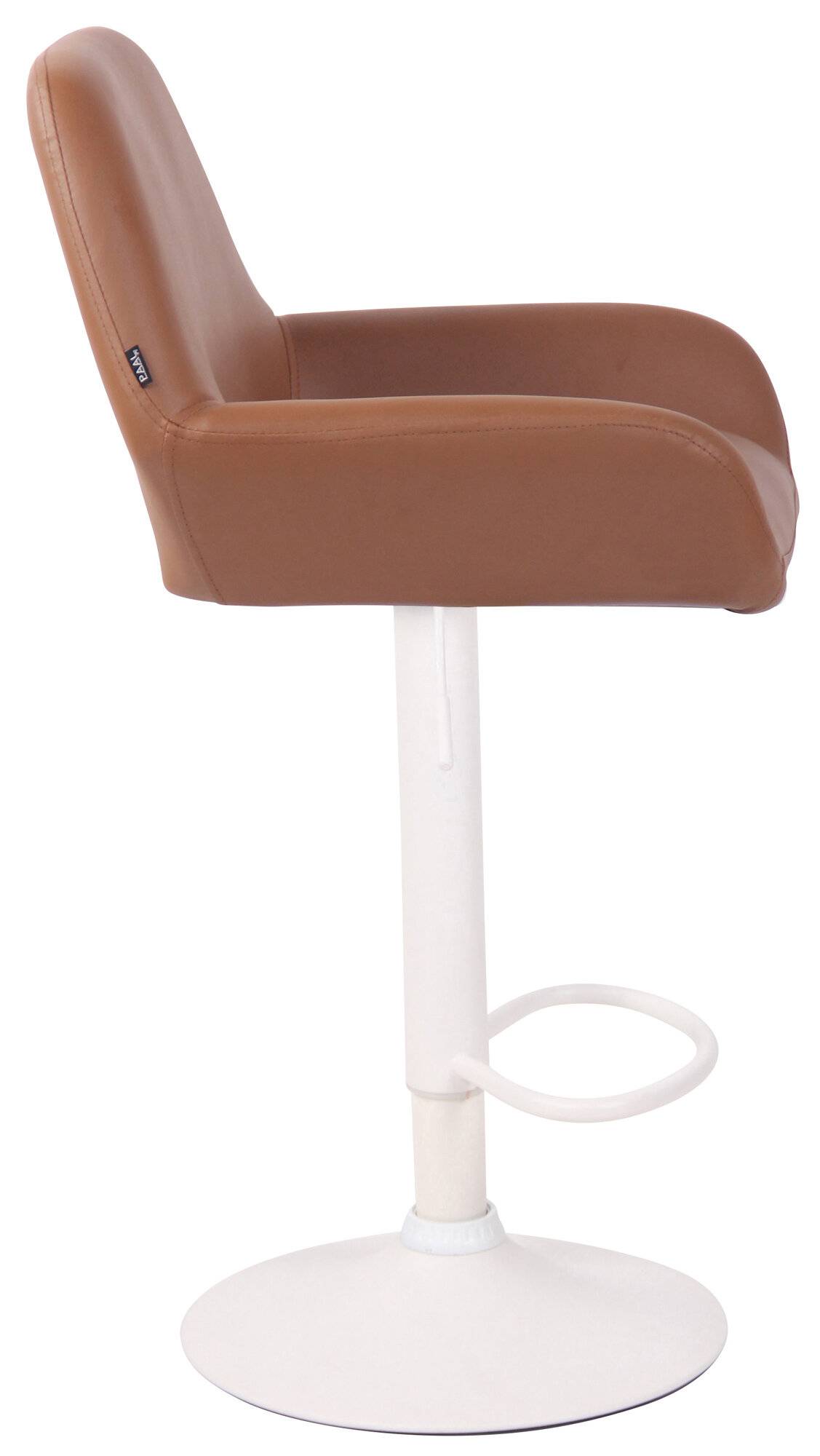 Barhocker Braga Kunstleder weiß hellbraun