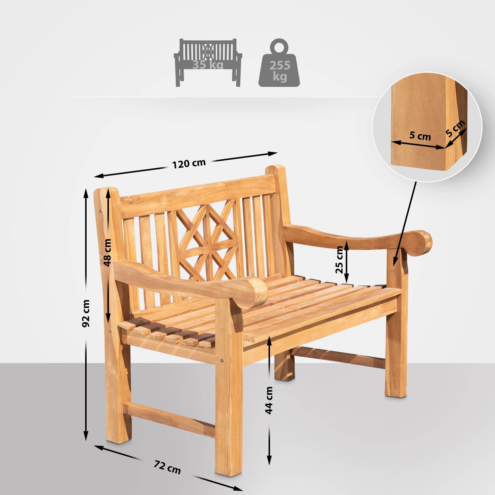 Teakbank Florida 120 cm teak