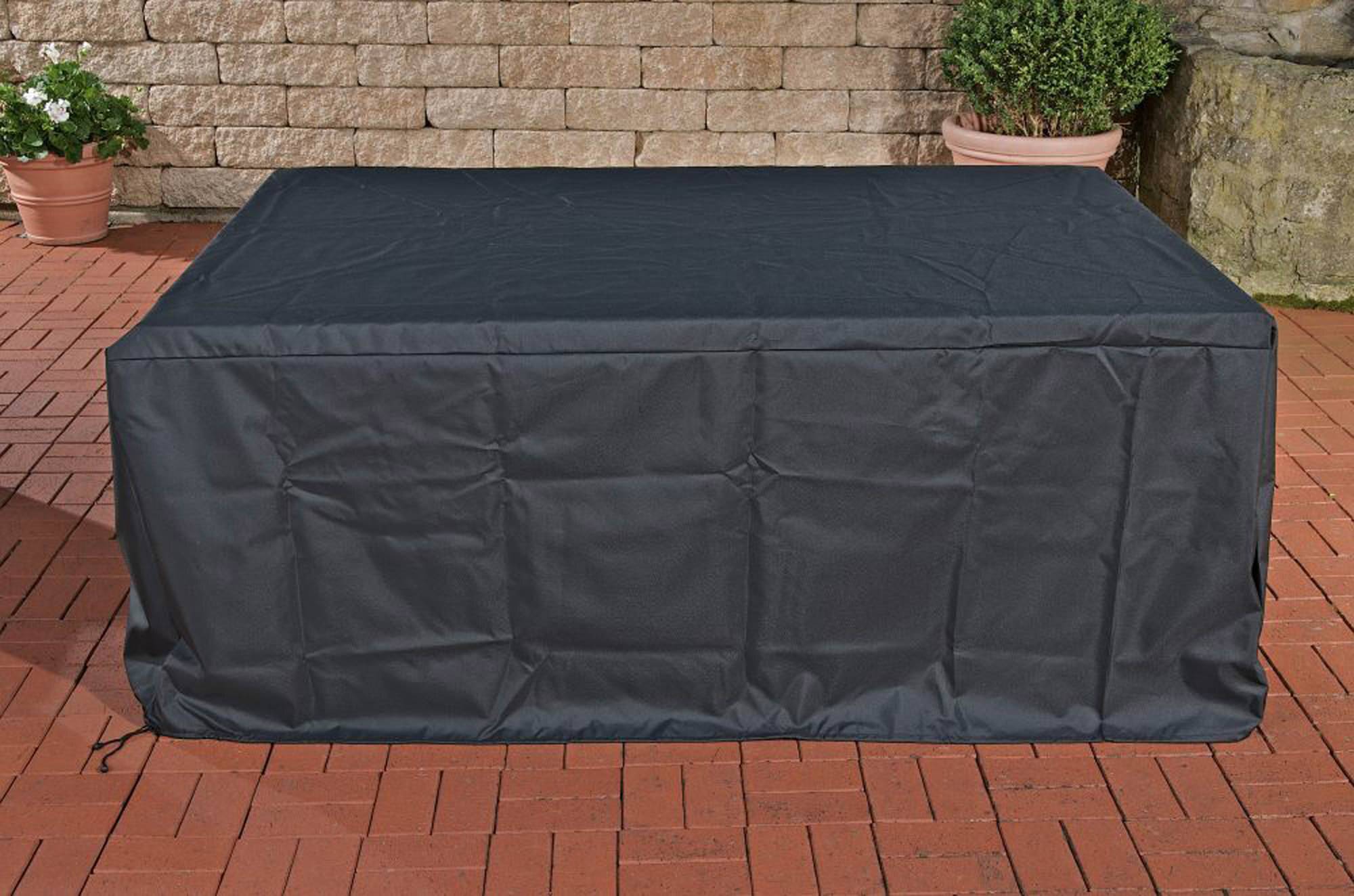 Abdeckhaube 222x165x65, Eck Lounge-Set Molde schwarz