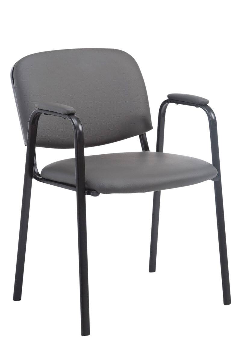Besucherstuhl Ken PRO Kunstleder grau