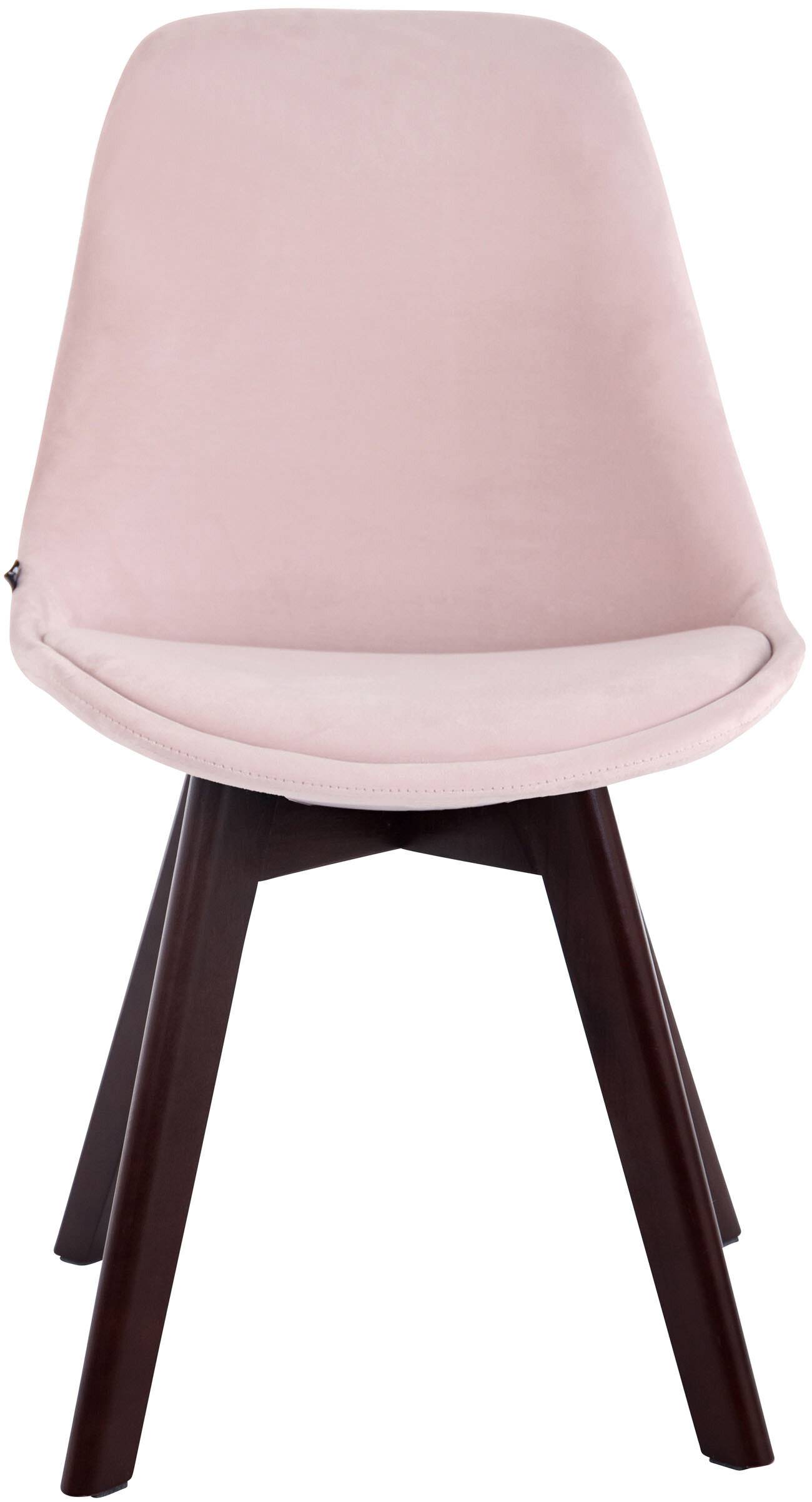 Besucherstuhl Borneo V2 Samt walnuss pink