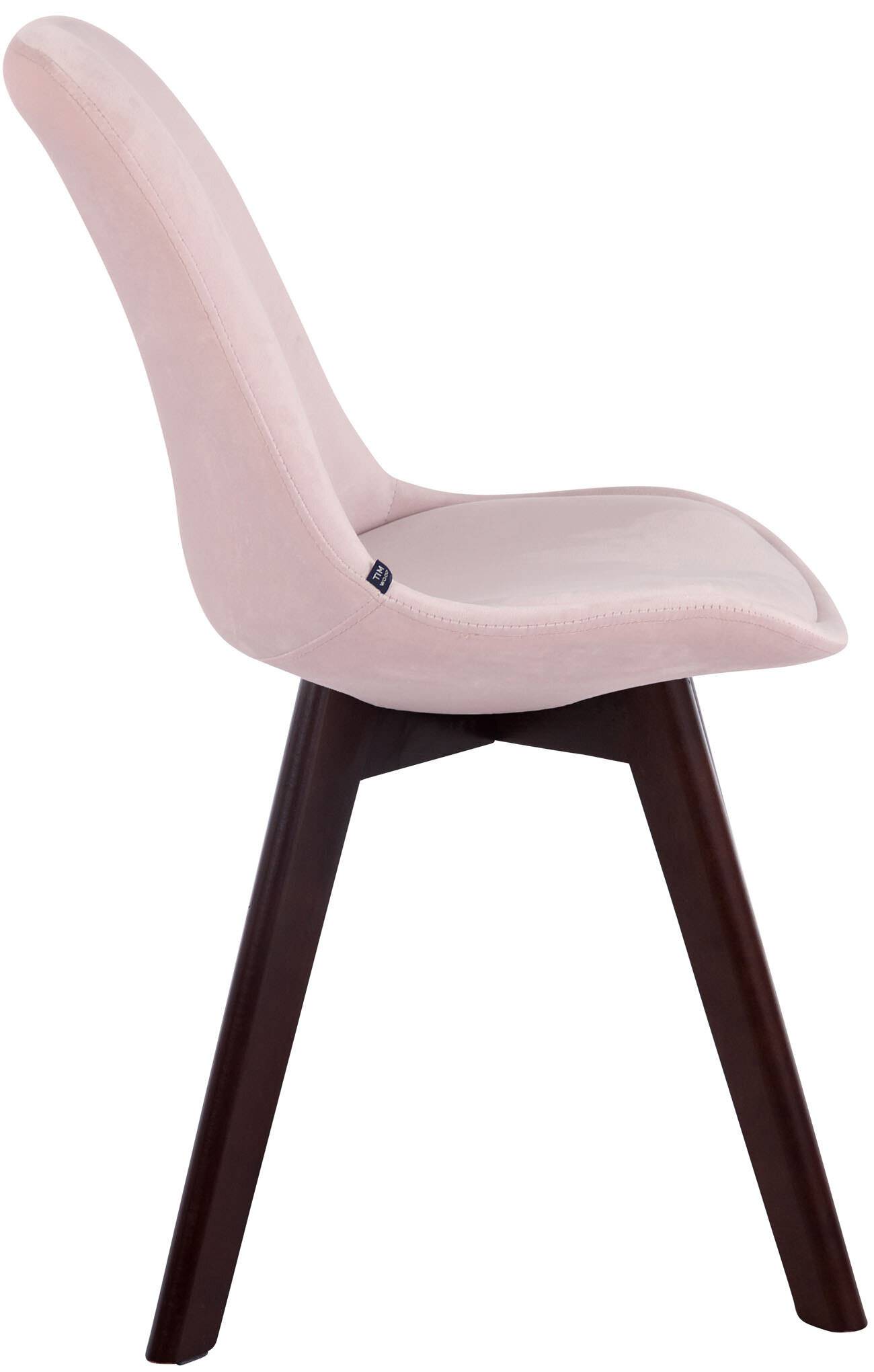 Besucherstuhl Borneo V2 Samt walnuss pink