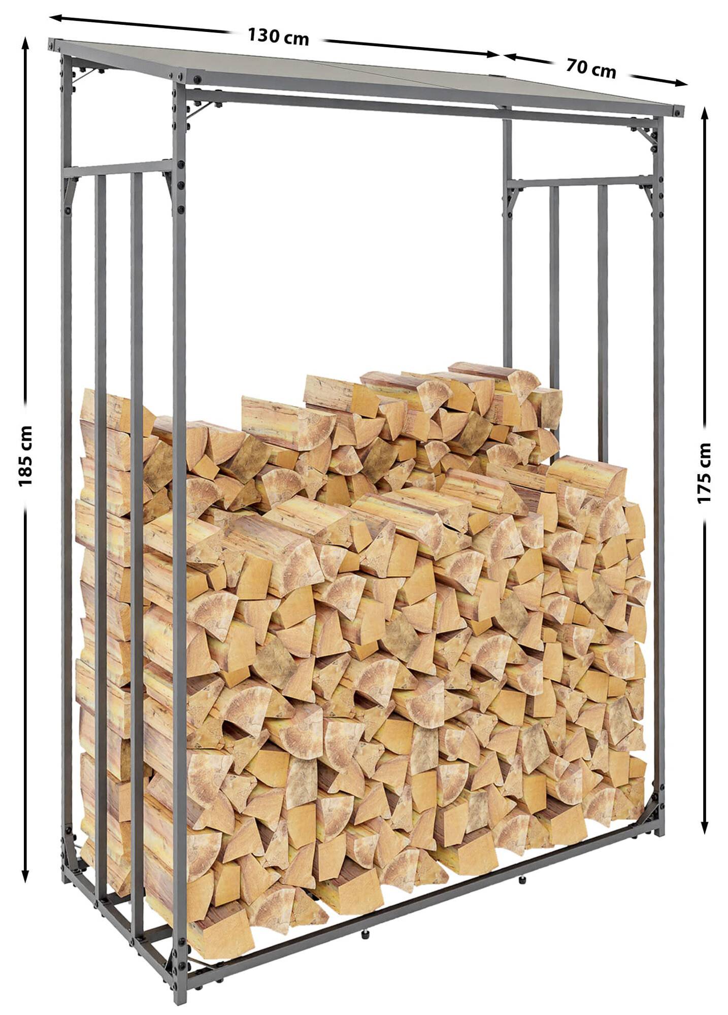 Kaminholzunterstand Ruston Metall L anthrazit