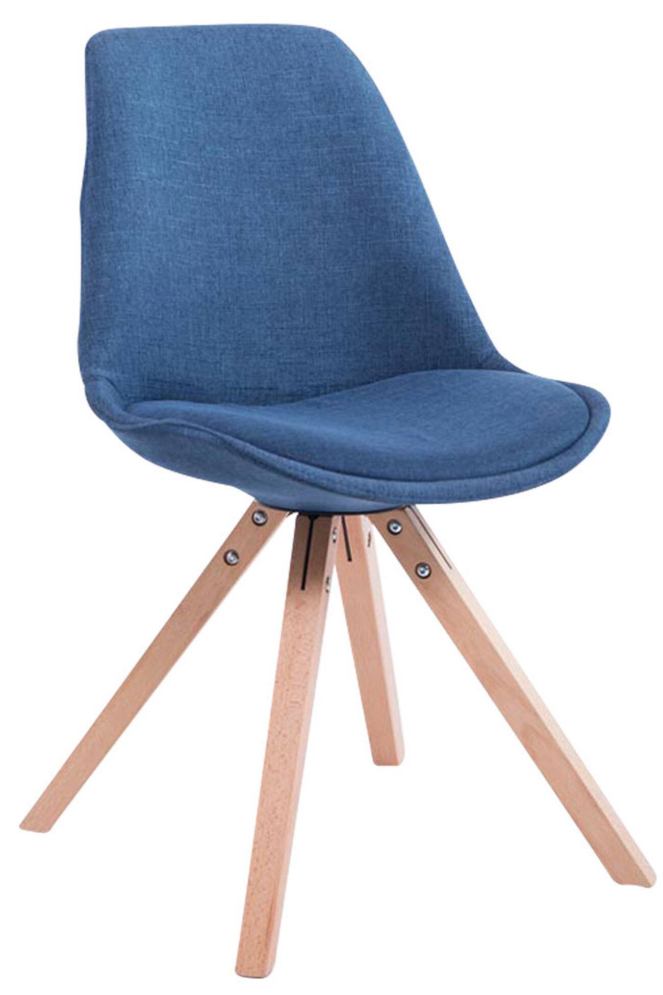 Besucherstuhl Toulouse Stoff Natura Square blau