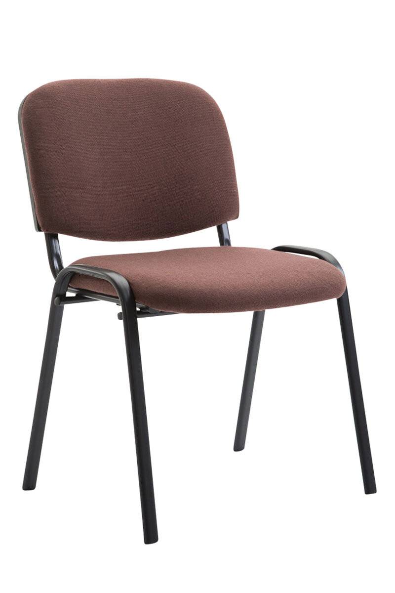 4er Set Besucherstuhl Ken Stoff braun