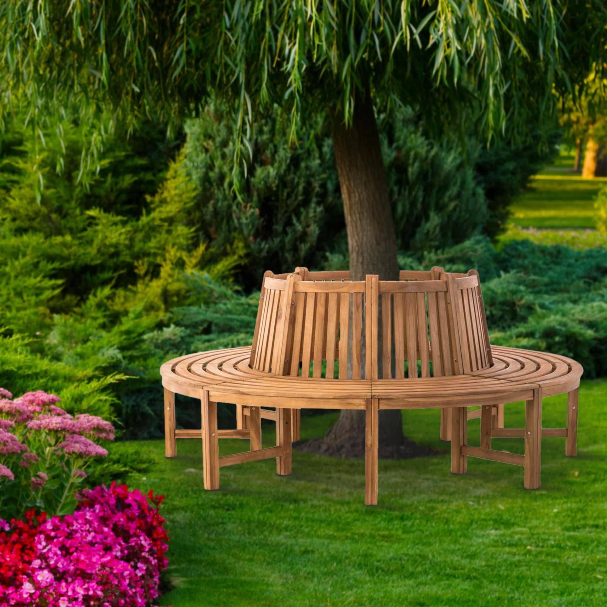 Baumbank Novum rund 200 cm teak