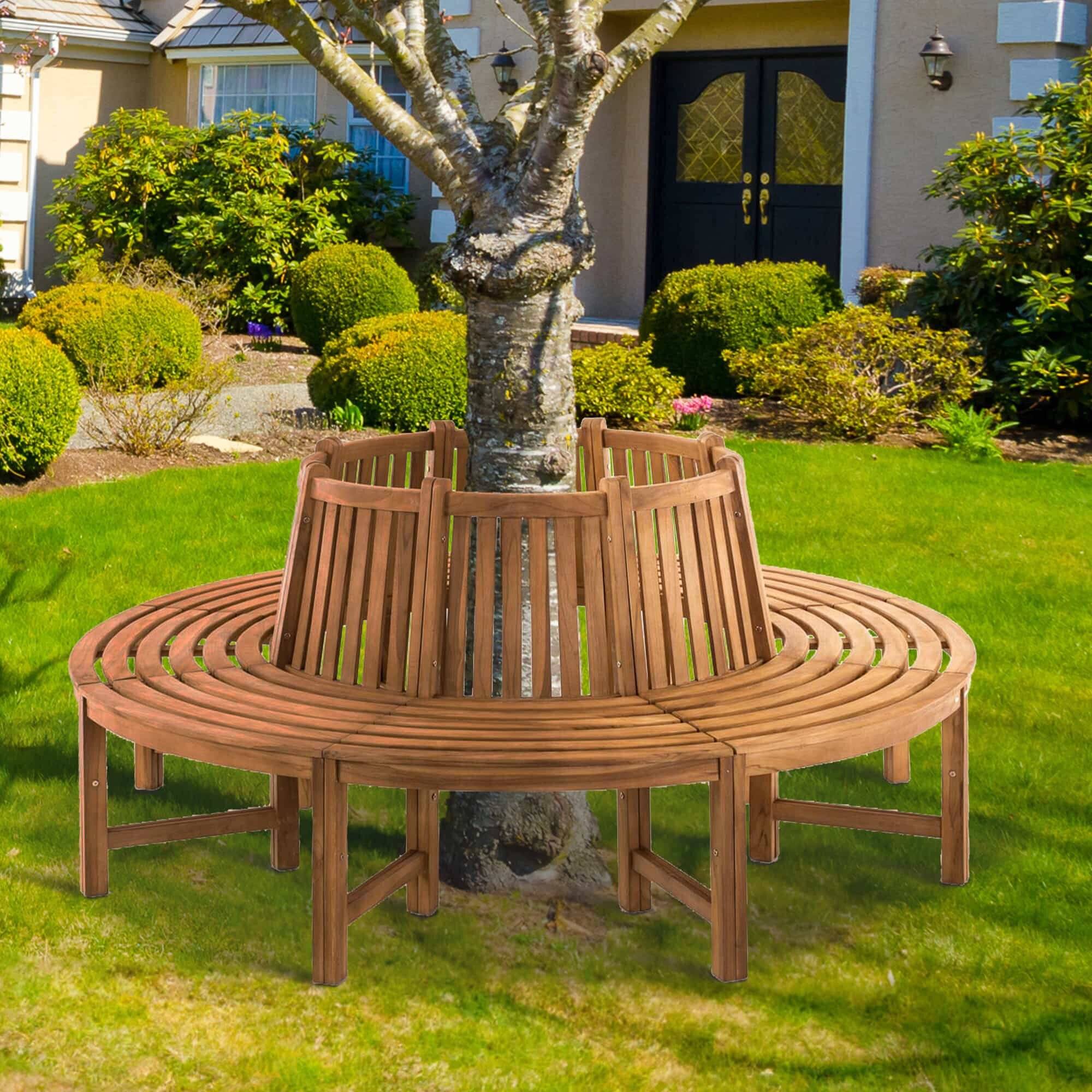 Baumbank Novum rund 200 cm teak