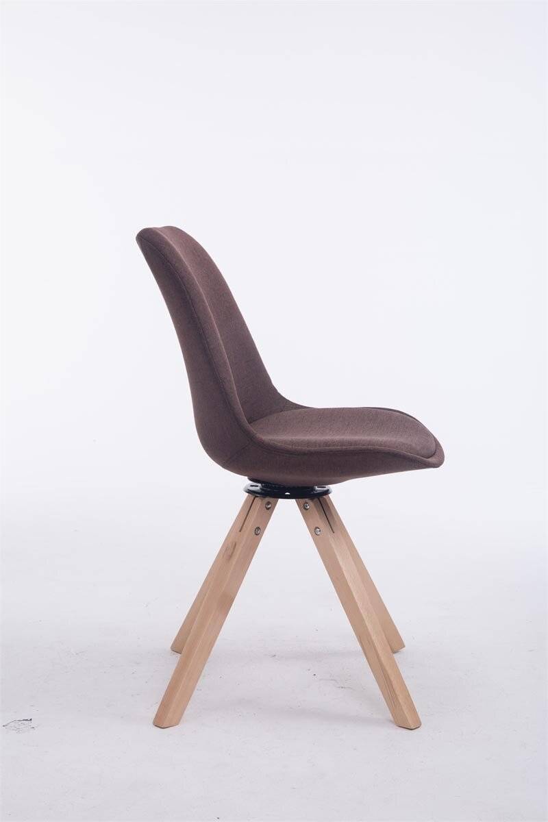 Besucherstuhl Troyes Drehbar Natura Stoff Square braun
