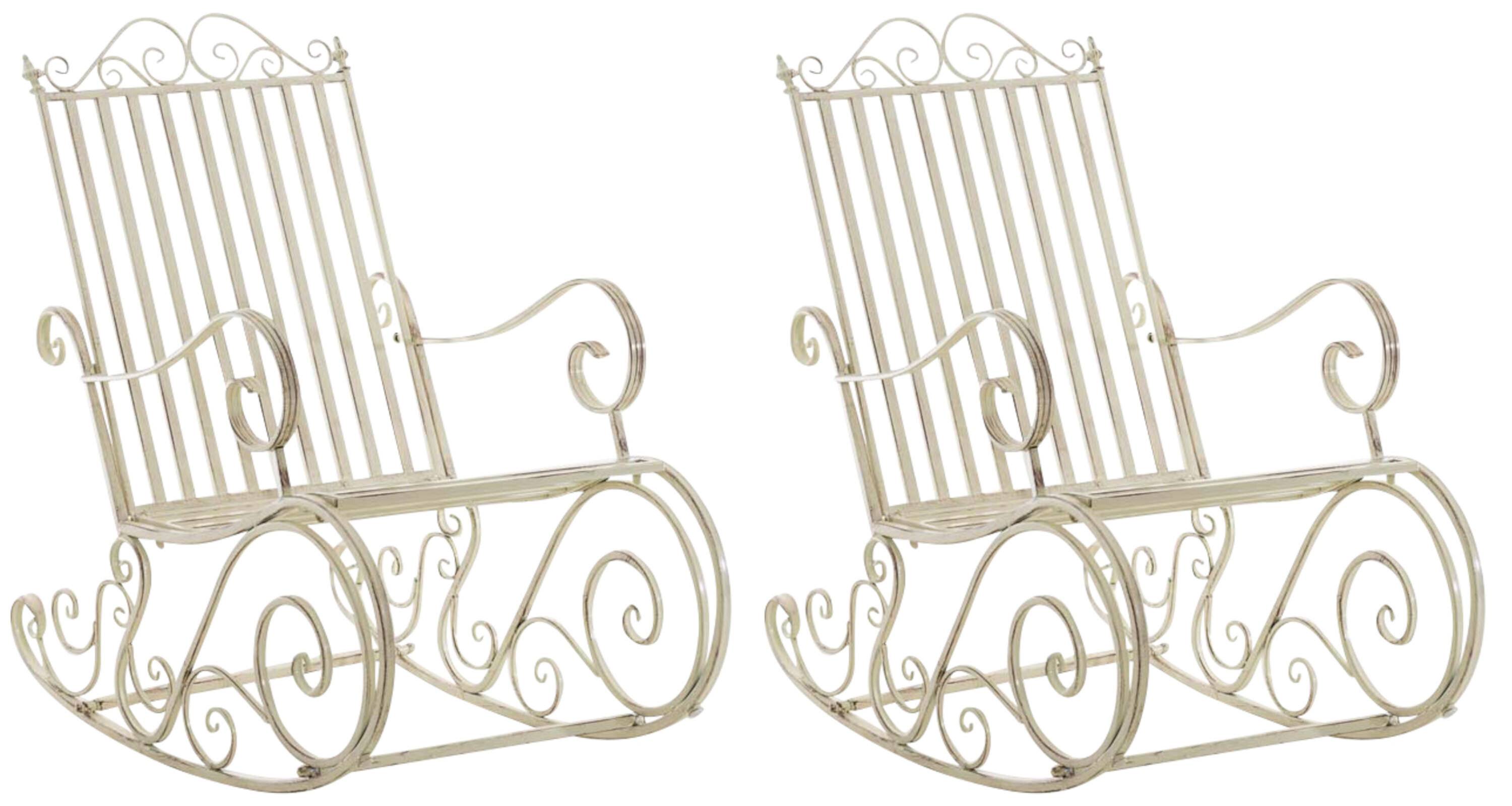 2er Set Schaukelstühle Smilla antik-creme