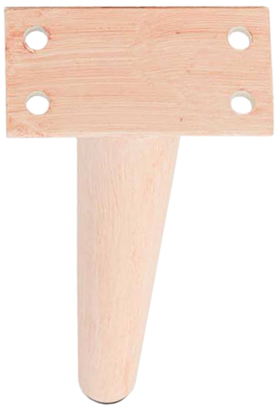 4er Set Möbelfüße 26 cm hellbraun