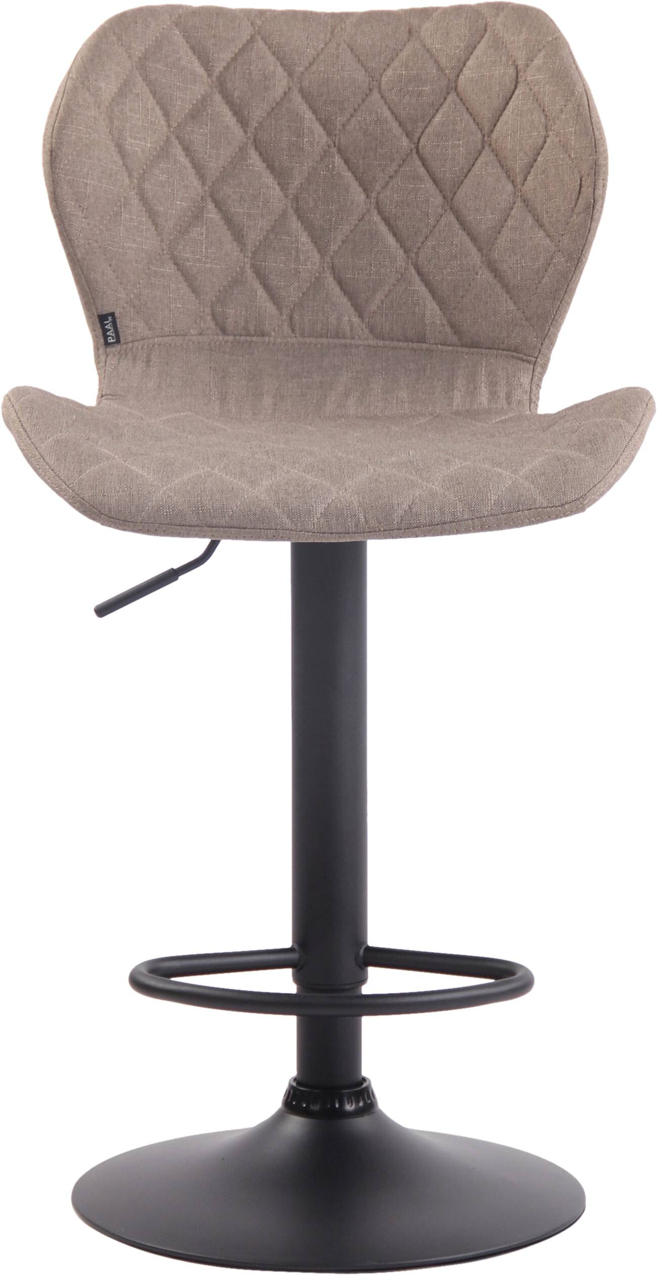 Barhocker Cork Stoff schwarz taupe