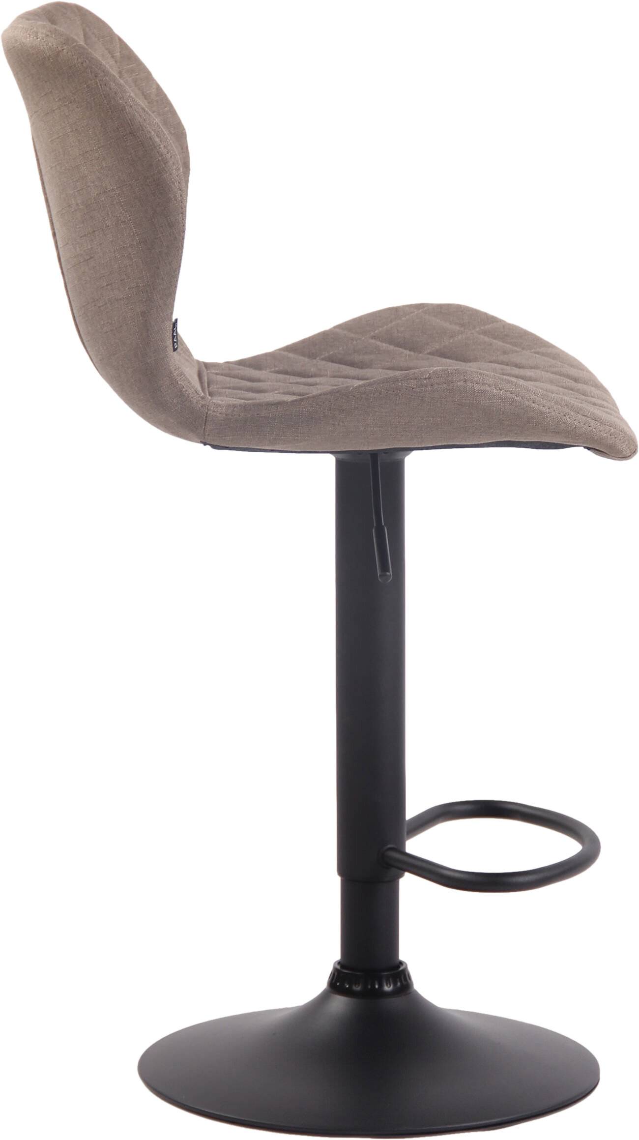 Barhocker Cork Stoff schwarz taupe