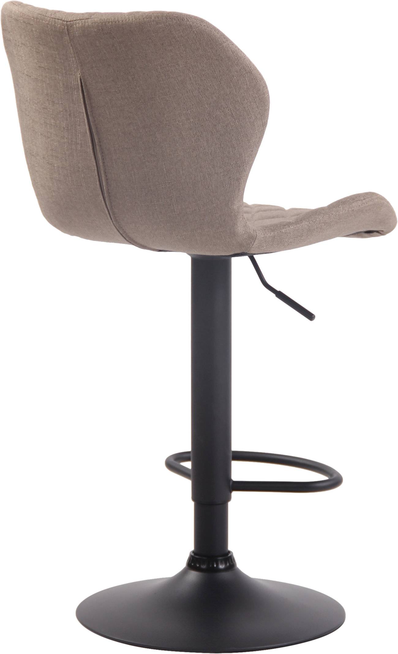 Barhocker Cork Stoff schwarz taupe