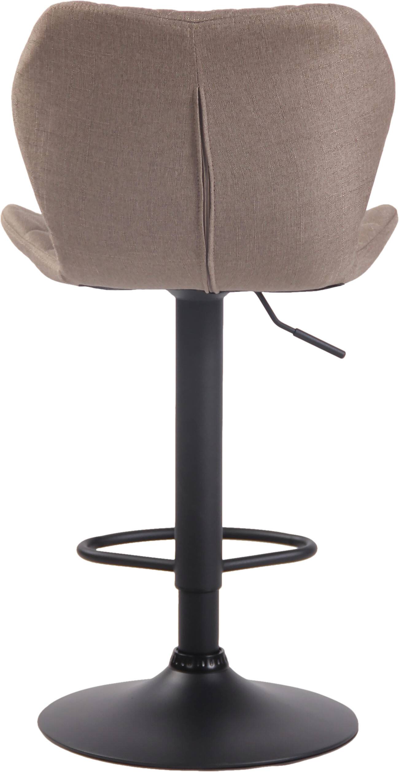Barhocker Cork Stoff schwarz taupe