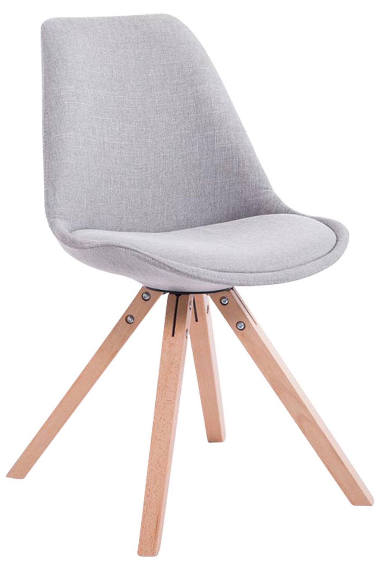 Besucherstuhl Toulouse Stoff Natura Square grau