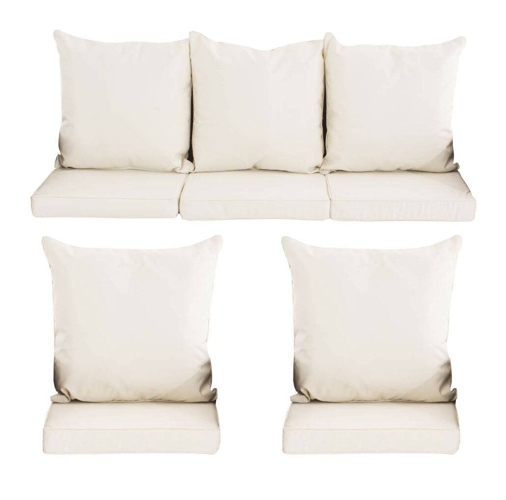 Set Kissenbezüge Garnitur Fisolo rund creme
