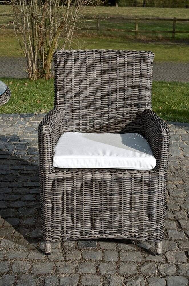 Stuhl Fontana / Sankt Marlo Cremeweiss 5mm grau-meliert