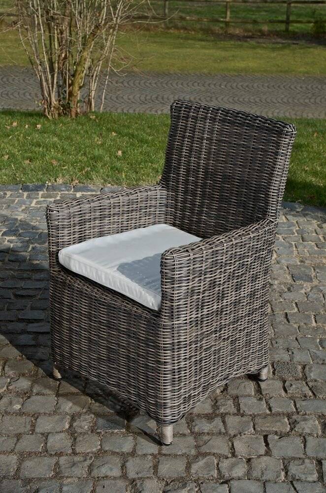 Stuhl Fontana / Sankt Marlo Cremeweiss 5mm grau-meliert