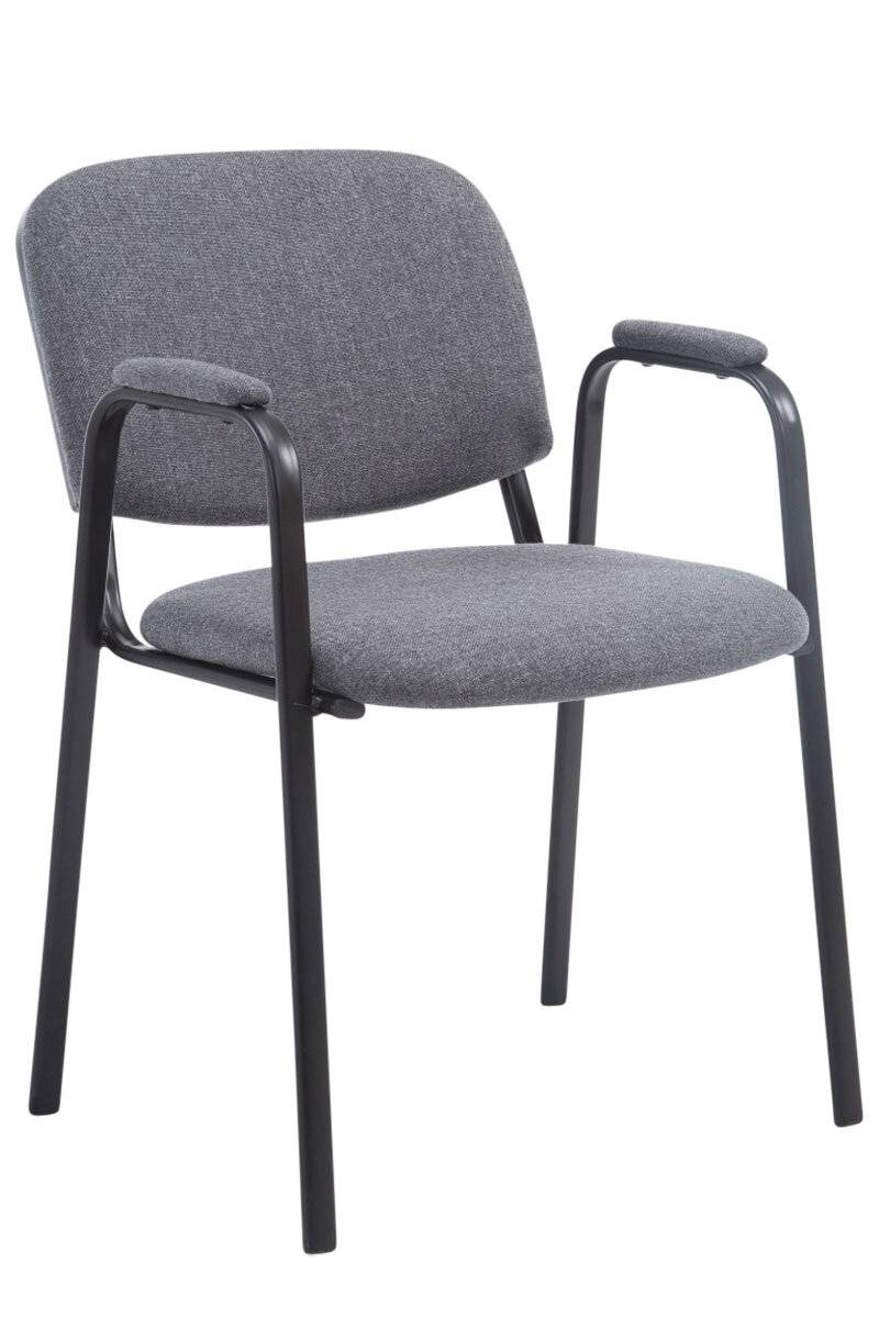 Besucherstuhl Ken PRO Stoff grau