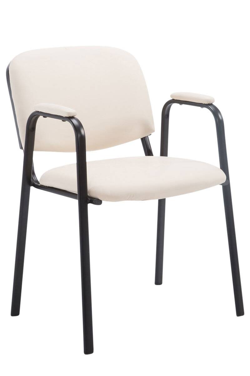 Besucherstuhl Ken PRO Kunstleder creme