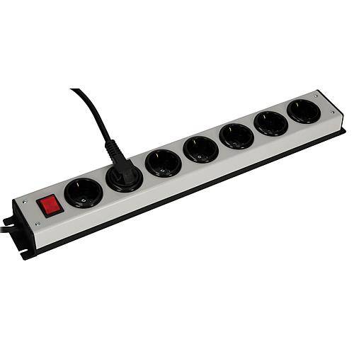 7-fach Steckdosenleiste sw/si 1001ZL7L-SW