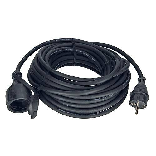 Gummi-Verlängerung H07RN-F 3G1,5 schwarz 15m