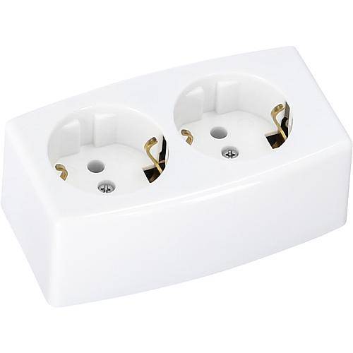 2-fach Steckdose 537 kalkweiß