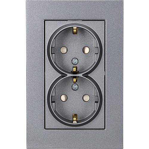 Karre Doppelsteckdose anthrazit/fume 92105461 / 92513058