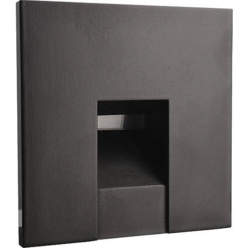 Abdeckung zu Basis-Einsatz 640800, eckig, schwarz Lichtaustritt rechteckig, 930484