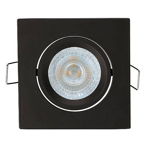 GreenLED Einbaustrahler quadr., schwenkb., schwarz 4333