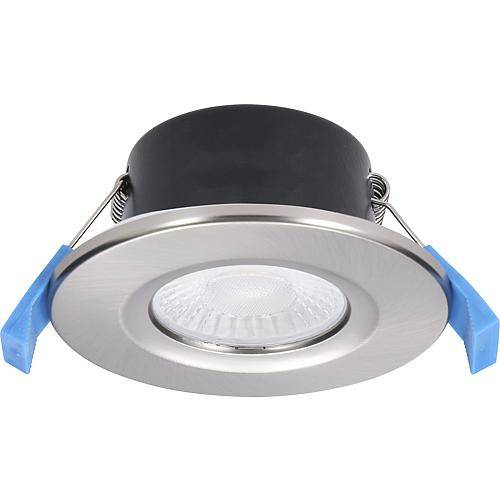 LED-Einbaustrahler IP65, 6W CCT, stahl gebürstet 230V, Abstr.< 60°, dimmbar, 13235