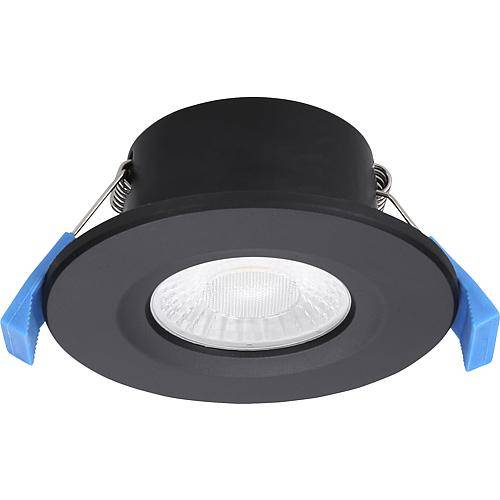 LED-Einbaustrahler IP65, 6W CCT, schwarz 230V, Abstr.< 60°, dimmbar, 13233