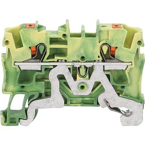 WAGO 2-Leiter-Durchgangsklemme mit Drücker 4 mm² grün-gelb 2204-1207