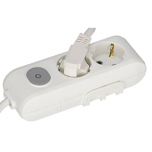 Panasonic 2-fa. Steckdosenleiste 1,5m weiß m.Scha. WLTA04212WH-EU1