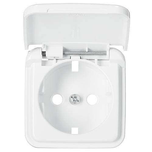 KLEIN SI Kombi-Klappdeckel-Abdeckung reinweiß KEUK/14E