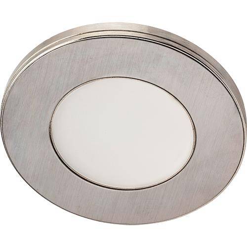 LED-Ein-/Anbauleuchte 3W 3500K, edelstahloptik 12V-DC, Abstr.< 120°, 8809012120, DF-1212