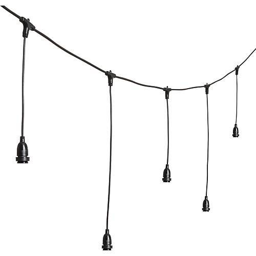 Lichtervorhang mit 8 Lampenfassungen schwarz 43824