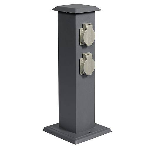 Steckdosensäule anthrazit 400166-004 (4 Steckdosen)