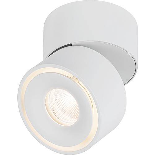 LED-Anbaustrahler 8W 3000K 530lm, weiß matt 230V, Abstr.< 32°, schwenkbar 93373