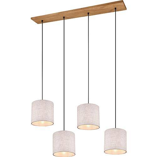 Pendeleuchte 'Elmau' 4flg nickel/weiß 302100430