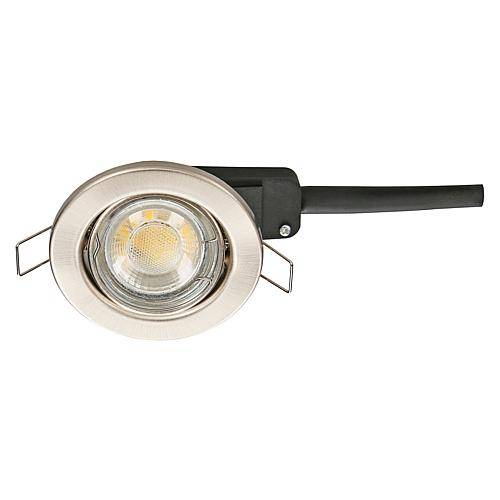 EGB Einbaustrahler-Set nickel, 400lm-3000K-50° je 1x Spot 652 265, LED 539 870, Fassung 609 600