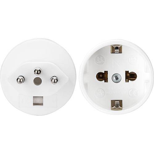 Schweiz-Stecker/Schu.Kuppl. 157N/kws mit Sicherung