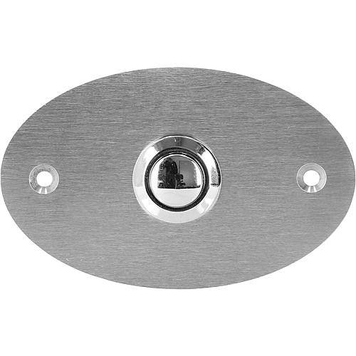 UP Kontaktplatte V2A oval, Edelstahl