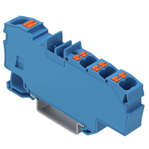 WAGO Verteilerklemme mit Drücker blau 2206-8034
