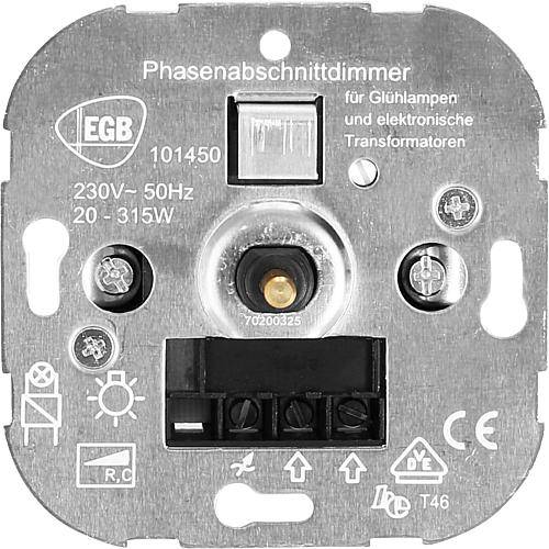Dimmer Druck-Wechsel 20-315VA 4mm Welle (elektronische Transformatoren) 102246