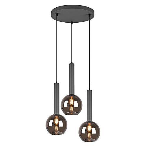 Pendelleuchte schwarz 'Clayton' 3-flg. 310390332